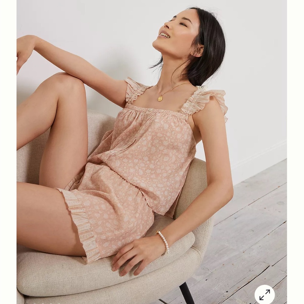 Cleobella ruffle sleep shorts
